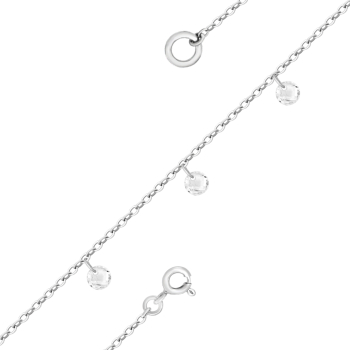 Серебряный браслет с фианитом
