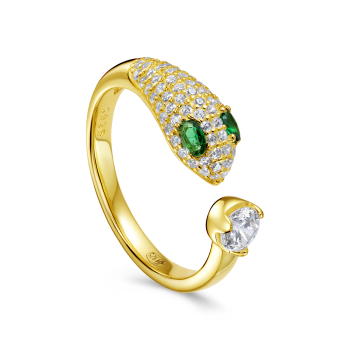 Серебряное кольцо с фианитами