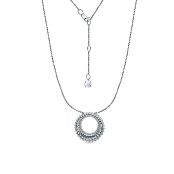 Серебряное колье с фианитом