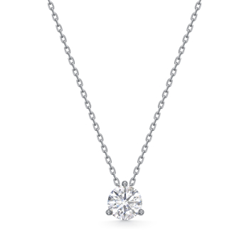 Серебряное колье с бриллиантом