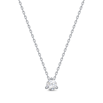 Серебряное колье с бриллиантом