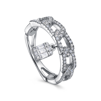 Серебряное кольцо с фианитом