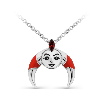 Серебряное колье с фианитом